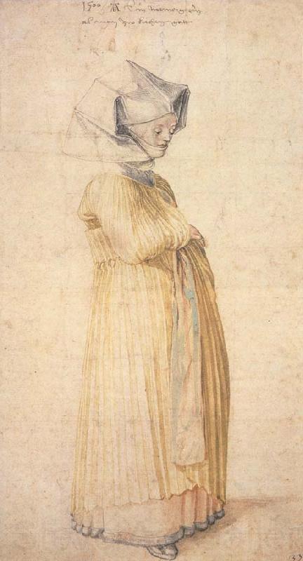 Albrecht Durer A Nuremberg lady Dressed to go to Church France oil painting art